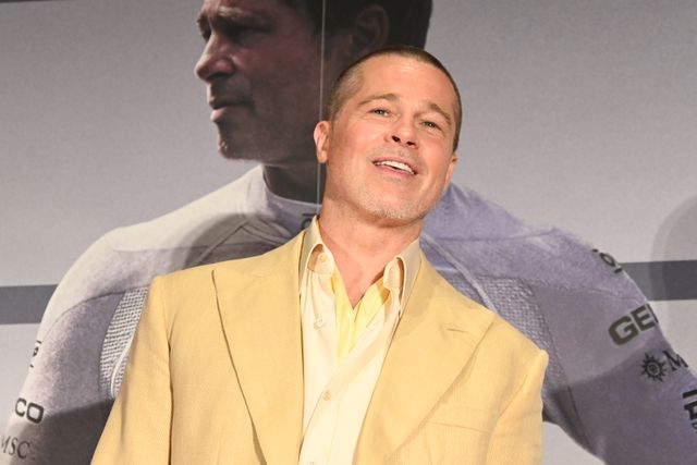 ブラッド・ピット、黄色の法被が似合う！映画『F1(R)／エフワン』来日舞台あいさつ（5枚目）