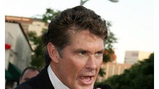 デヴィッド・ハッセルホフ、シャンデリアで怪我