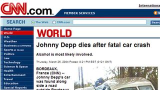 ジョニー・デップの死亡記事でネット騒然!偽のCNN記事が発信源