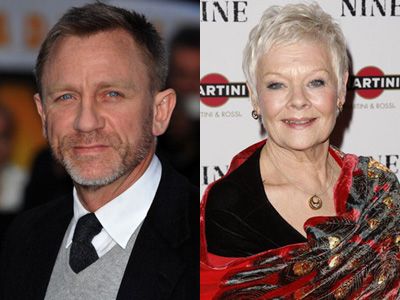 イギリス人が最も好きな2012年の俳優はダニエル・クレイグとジュディ・デンチ