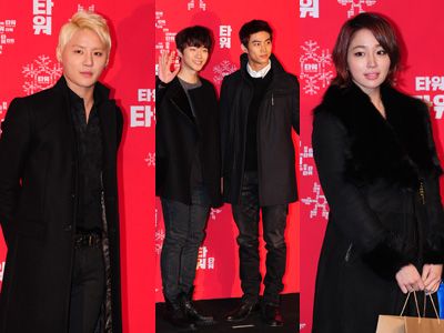 JYJジュンス、2PMジュノとテギョン、イ・ミンジョンが映画『タワー』VIP試写会に出席＜韓国JPICTURES＞