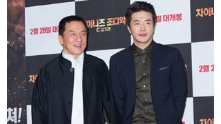 『ライジング・ドラゴン』クォン・サンウ、ジャッキー・チェンと仲良くレッドカーペットに登場!<韓国JPICTURES>
