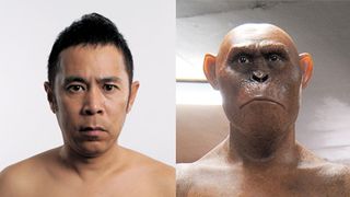 ナイナイ岡村、猿人復元の学術モデルに