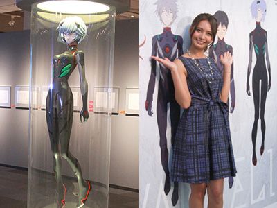 「エヴァンゲリオン展」銀座で開幕！加藤夏希、等身大レイに敗北宣言？