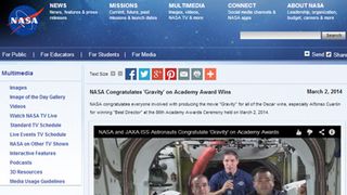 オスカー最多受賞の『ゼロ・グラビティ』をNASAが公式に祝福！