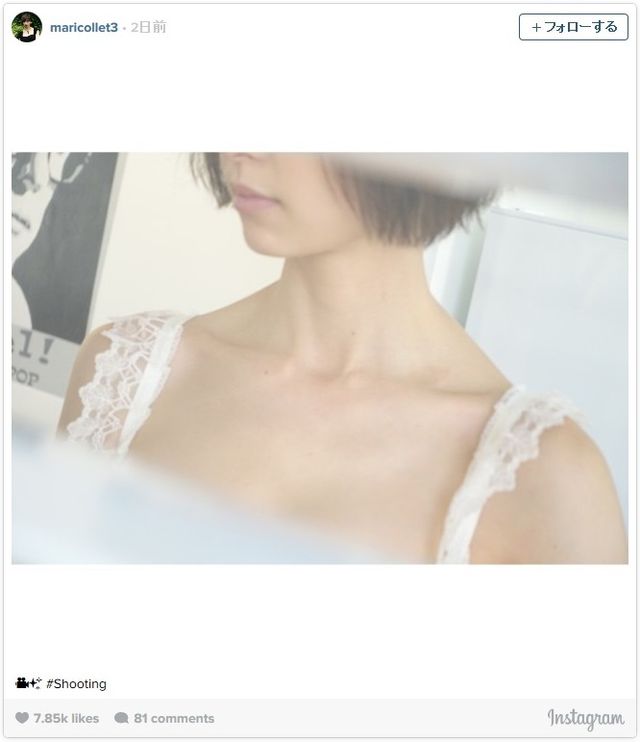 篠田麻里子の美しい鎖骨に反響！Instagramで公開