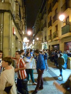 サッカーのバスクダービーの夜