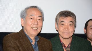 岸部一徳&柄本明、漫才師風ペアルックで登場!『正しく生きる』初日