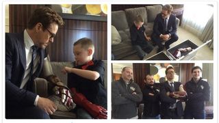 ロバート・ダウニー・Jr、右腕のない少年にアイアンマン風の義手をプレゼント