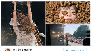 衝撃画像！しょこたん、セミの抜け殻1,000個浴びて埋もれる