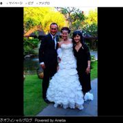 観月ありさ、渡辺謙&南果歩夫妻ら参列のバリの挙式を報告 火山噴火による足止めも