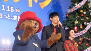 松坂桃李、もふもふクマ・パディントンにメロメロ