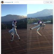 ブリトニー・スピアーズの息子がフリーザ様コス!すさまじい躍動感!