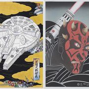『スター・ウォーズ』が再び浮世絵に!ミレニアム・ファルコンが粋!