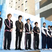 「男水!」壮行会開催!ジャージ姿のイケメン見ようと女性ファン1,500人集結