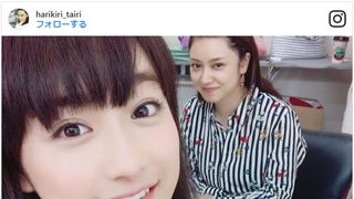 平愛梨、妹・祐奈の撮影現場に突撃訪問