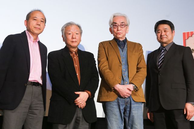 「メカゴジラナイト」には(左から)富山省吾プロデューサー、大河原孝夫監督、中野昭慶特技監督、手塚昌明監督が駆けつけた
