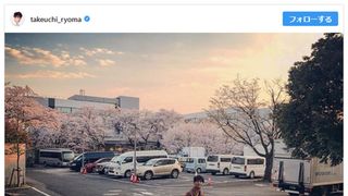 桜と竹内涼真…春爛漫!驚愕の小顔に熱視線