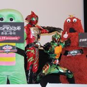 ガチャピン&ムック「ポンキッキーズ」終了後初イベント!仮面ライダーアマゾンズ応援隊長に就任