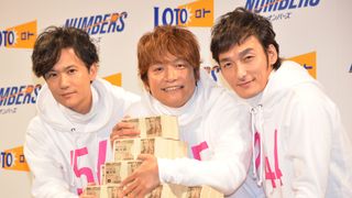 稲垣・草なぎ・香取、新CM発表会で息のあったトーク