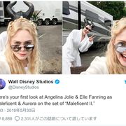 『マレフィセント』続編、撮影スタート!アンジーもツノつけて笑顔