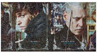 『ファンタビ』巨大モザイクアートポスター新宿駅に登場!芦田愛菜、宮野真守らも参加