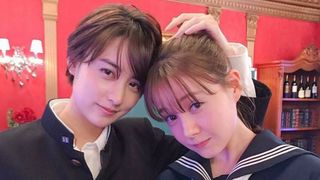 山本美月、学ラン姿が超絶カッコいい！「ランチ合コン探偵」オフショット