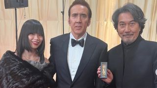 ニコラス・ケイジ＆日本人妻、アカデミー賞で役所広司とスリーショット披露！