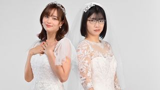 加藤ローサ＆福田麻貴、ウエディングドレス姿で2ショット　ドラマ「婚活バトルフィールド37」で凸凹バディ結成