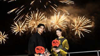 横浜流星＆広瀬すず、浴衣姿で花火大会にサプライズ登壇　映画『汝、星のごとく』撮影、今治で凱旋キャンペーン
