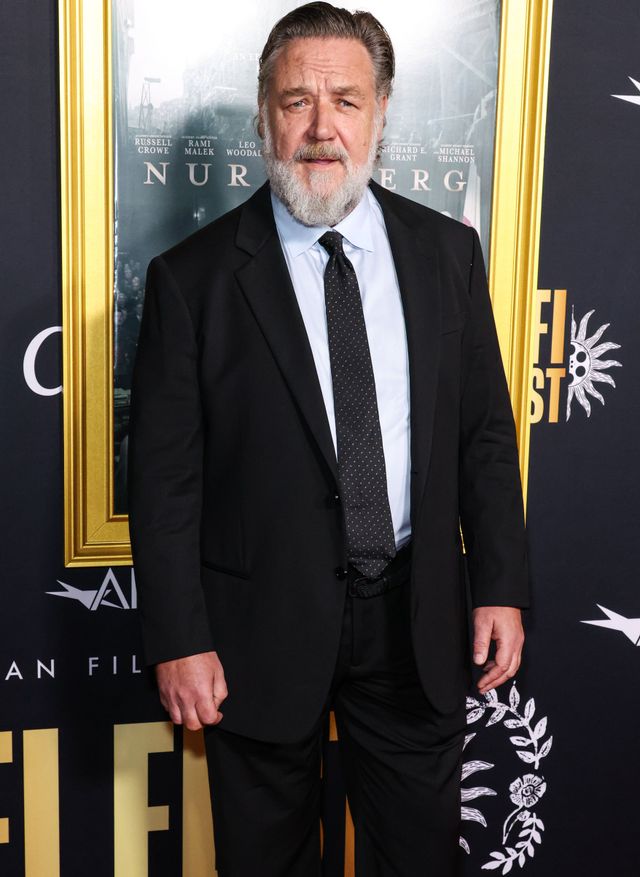 以前と比べてシュッとしたラッセル・クロウ（10月25日撮影）