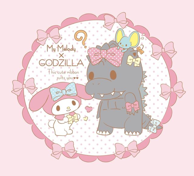 マイメロディにリボンをたくさんつけられ困るゴジラ【ほか計5枚】（5枚目）