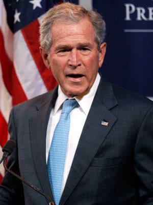 頭部を串刺しにされてしまったブッシュ前大統領