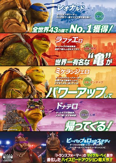 映画『ミュータント・ニンジャ・タートルズ：影＜シャドウズ＞』の画像（3枚目）