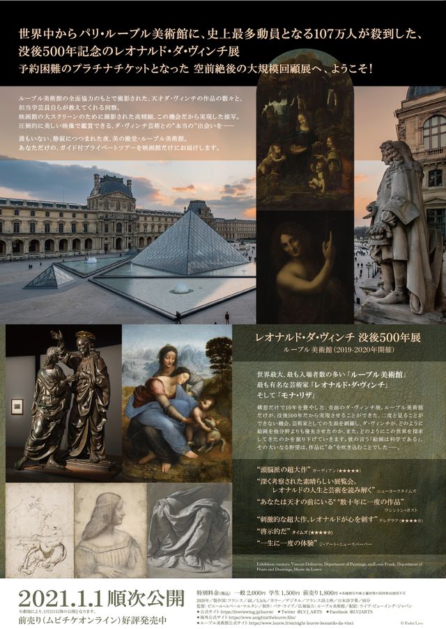 映画『ルーブル美術館の夜　－ダ・ヴィンチ没後500年展』の画像（3枚目）