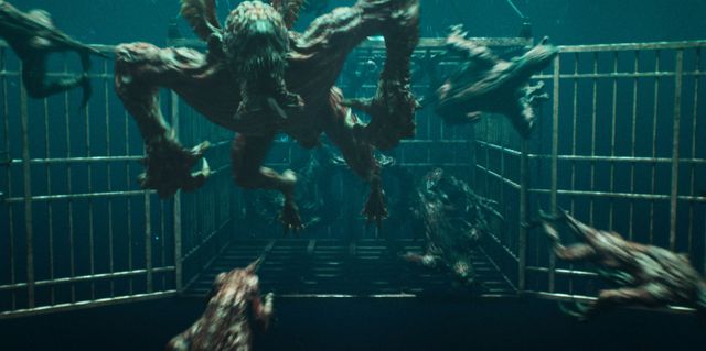 檻から放たれる大量のリッカー…映画『バイオハザード:デスアイランド』場面写真:フォトギャラリー