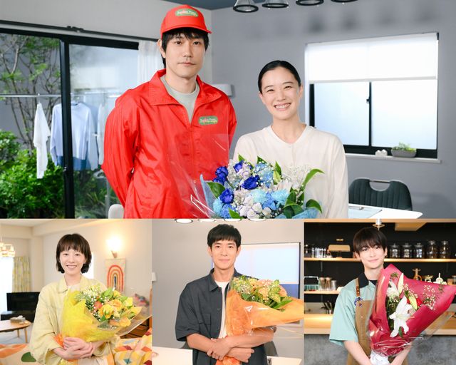 上段:松山ケンイチ、蒼井優 下段:夏帆、中島歩、高橋文哉