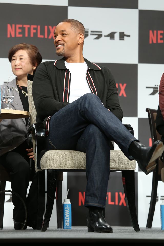 ウィル・スミス＆ノオミ・ラパス提灯もって登場！「ブライト」来日会見（5枚目）