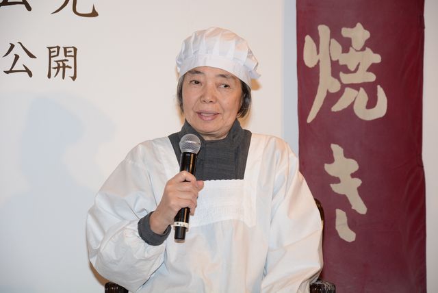 ハンセン病患者の施設を訪ねるなど普段しない役づくりを行ったという樹木希林。高倉健さんと菅原文太さんの話題も出ました。河瀬直美監督の新作映画『あん』製作会見【フォトギャラリー】（3枚目）