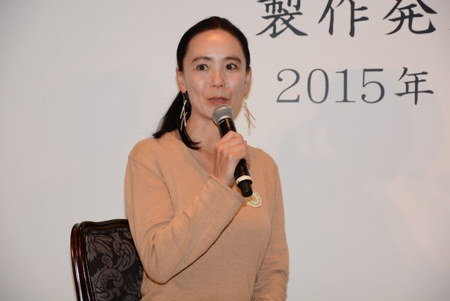 ハンセン病患者の施設を訪ねるなど普段しない役づくりを行ったという樹木希林。高倉健さんと菅原文太さんの話題も出ました。河瀬直美監督の新作映画『あん』製作会見【フォトギャラリー】（4枚目）