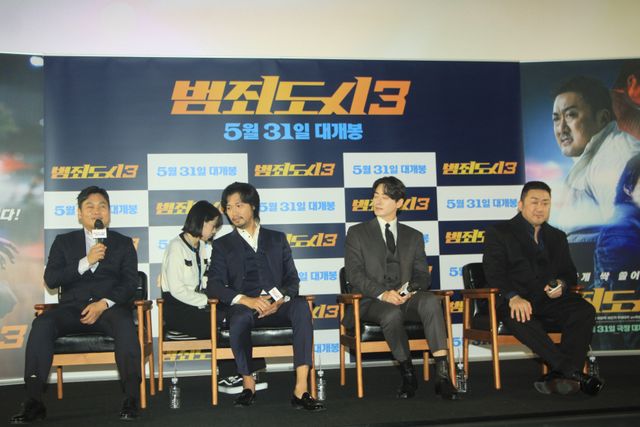 マ・ドンソク、青木崇高、イ・ジュンヒョクが可愛くポーズ！韓国映画『犯罪都市3』製作報告会見（14枚目）