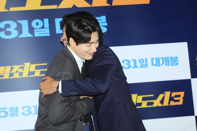 マ・ドンソク、青木崇高、イ・ジュンヒョクが可愛くポーズ！韓国映画『犯罪都市3』製作報告会見（24枚目）