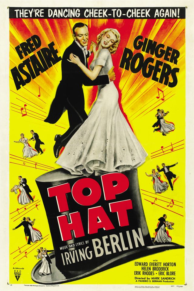『トップ・ハット』1935年、劇場公開時のポスター