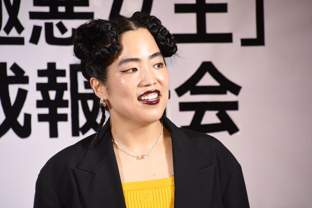 号泣のゆりやん、“愛”の竹刀打ち！唐田えりか、剛力彩芽と「極悪女王」完成報告会（6枚目）