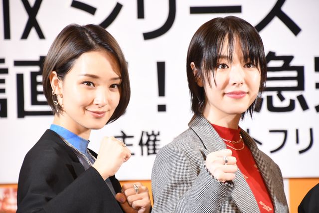 号泣のゆりやん、“愛”の竹刀打ち！唐田えりか、剛力彩芽と「極悪女王」完成報告会（42枚目）