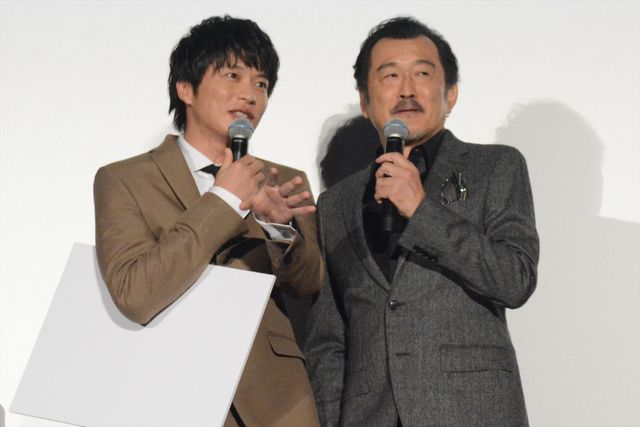 田中圭、林遣都、沢村一樹、志尊淳、吉田鋼太郎『おっさんずラブ』初日舞台あいさつに集合だお！（2枚目）