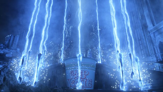 ついに、スクエニやりおった…公式コラCM「CUP NOODLE XV」フォトギャラリー（5枚目）