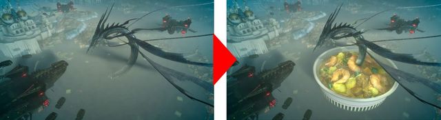 ついに、スクエニやりおった…公式コラCM「CUP NOODLE XV」フォトギャラリー（15枚目）