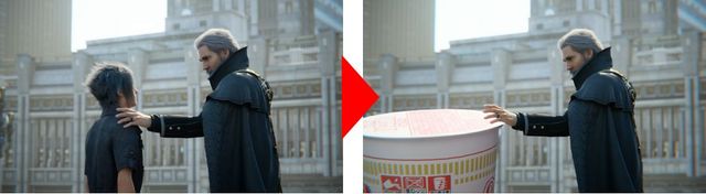 ついに、スクエニやりおった…公式コラCM「CUP NOODLE XV」フォトギャラリー（16枚目）