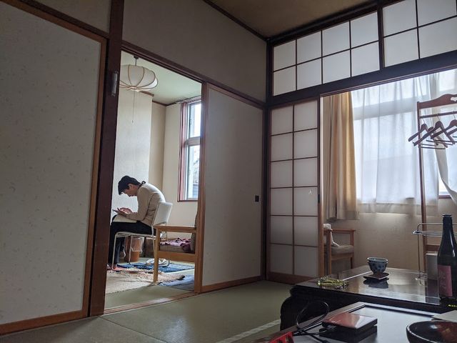 温泉旅館で映像制作